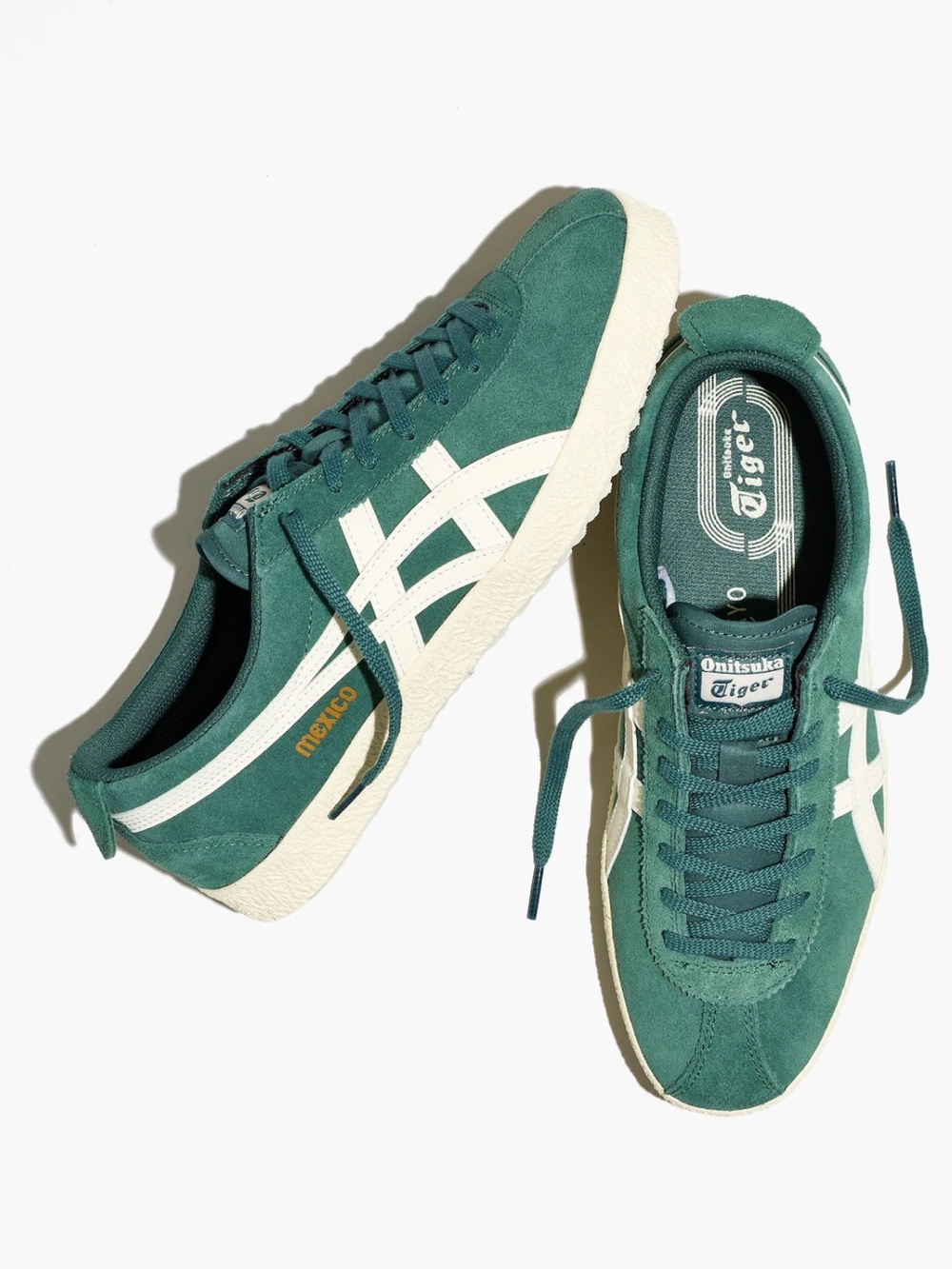 Onitsuka Tiger Mexico 66 pine green suede sneaker Worn once; Excellent condition